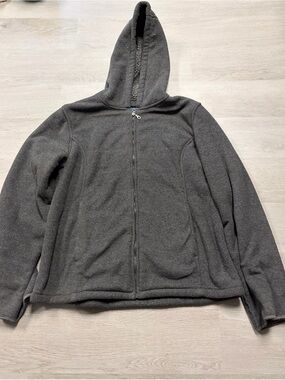 Women’s Hooded Fleece Winter Coat - Charcoal